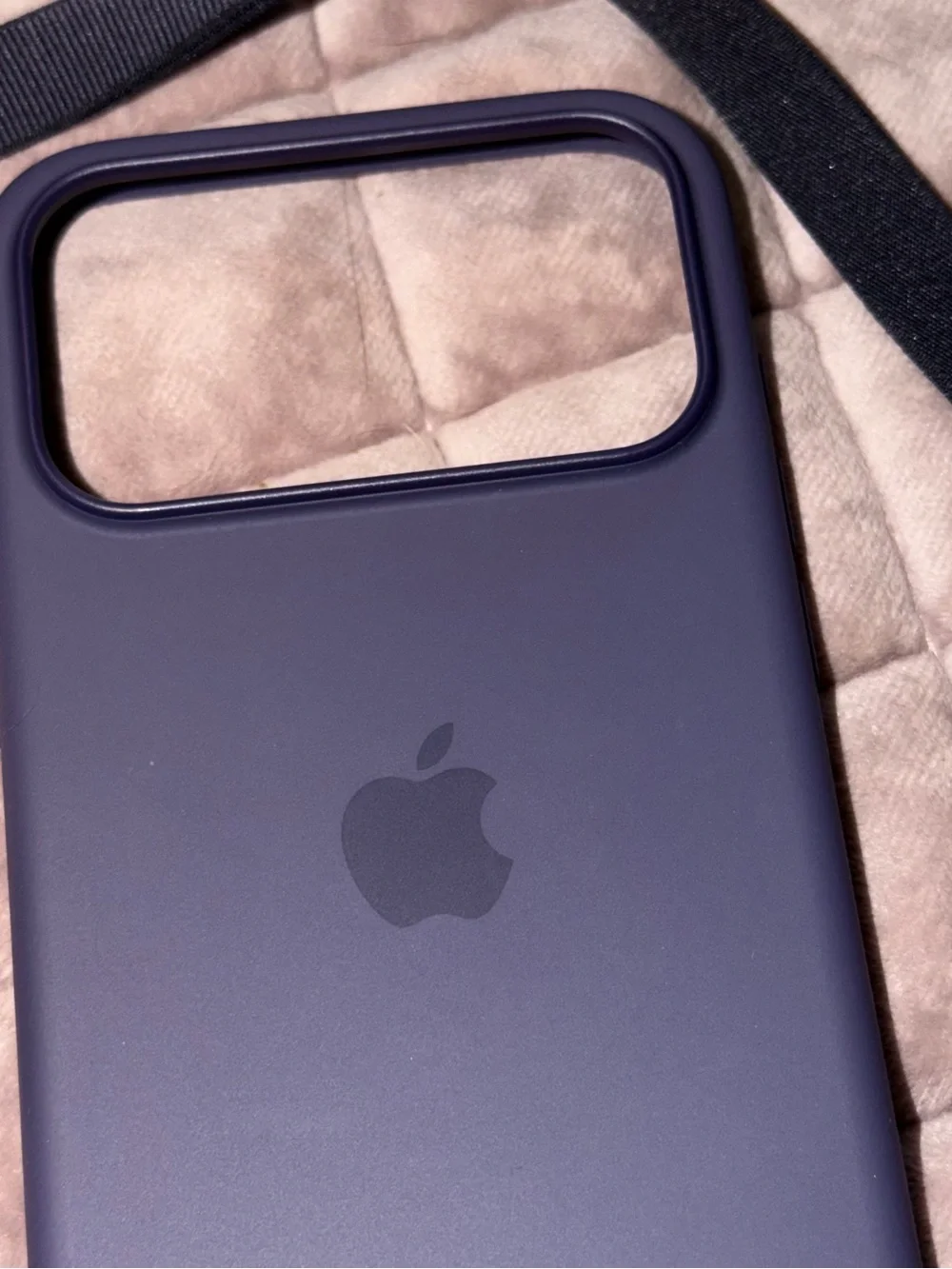 Apple iPhone 17 Pro Max Silicone Phone Case with Crossbody Strap - Deep Purple